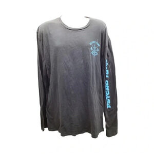 Psycho Tuna Size XL Men’s Designed in Los Angeles Black Long Sleeve Tee. New